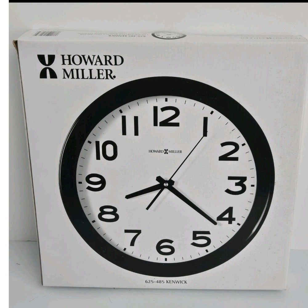 Howard Miller 625485 Kenwick Wall‎ Clock Black/White